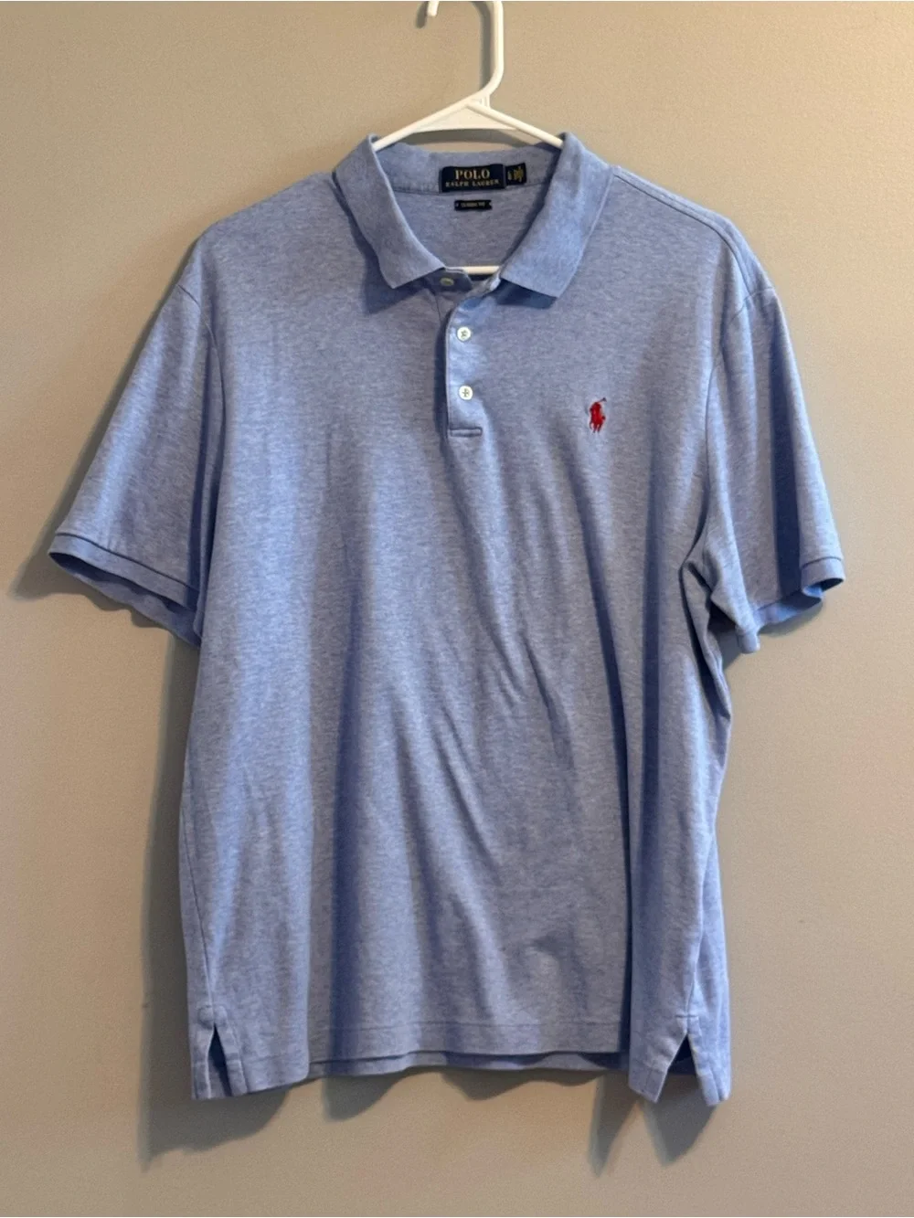 Polo Ralph Lauren Men's Large Classic Fit Blue Short Sleeve Polo Shirt